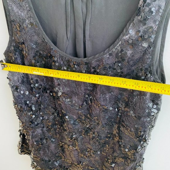 Black sequined tank top - Picture 3 of 3